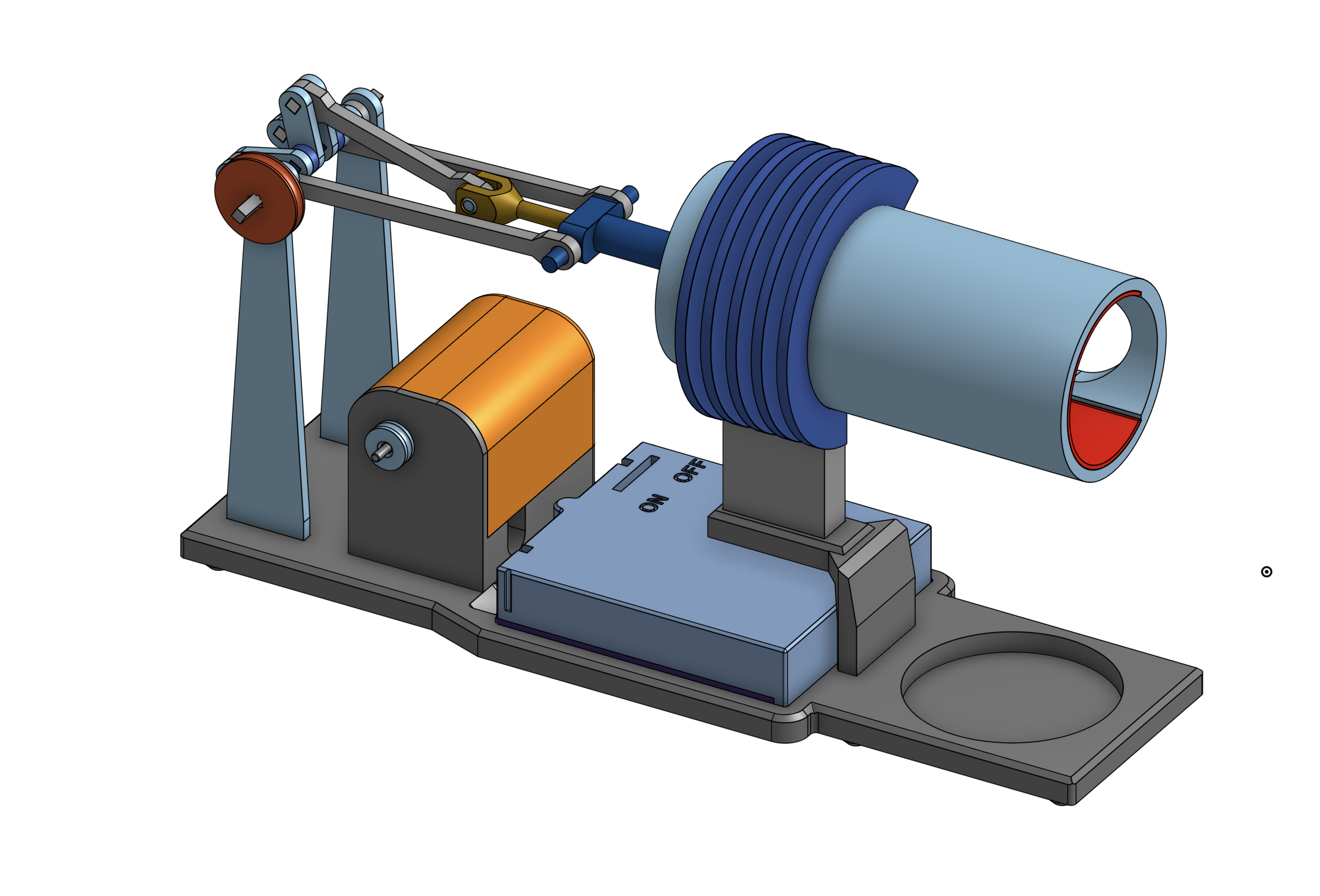 Attach the main drive pulley to the crank